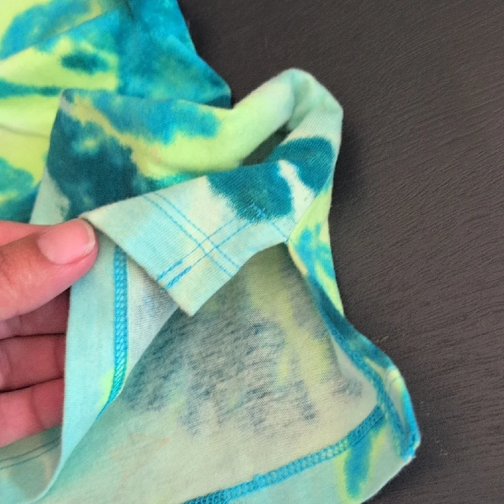 Justice Blue and Green Tie-Dye Casual Dress
